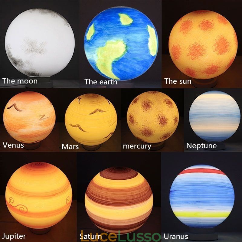 Lampada a sospensione Nordic Planet Design Lampadario unico con pianeti del sistema solare