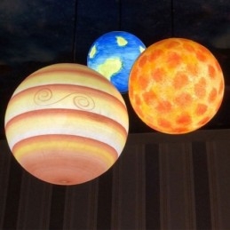 Lampada a sospensione Nordic Planet Design Lampadario unico con pianeti del sistema solare
