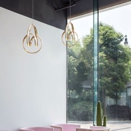 Lampada a sospensione moderna e minimalista, lampada a sospensione circolare unica, isola