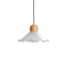 Lampada a sospensione moderna in vetro con pizzo, lampada a sospensione a testa singola
