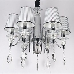 Lampadario moderno contemporaneo in cristallo elettroplaccato