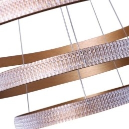 Lampada a sospensione moderna in acrilico con 3 anelli, 80+60+40cm