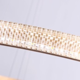 Lampada a sospensione moderna in acrilico con 3 anelli, 80+60+40cm