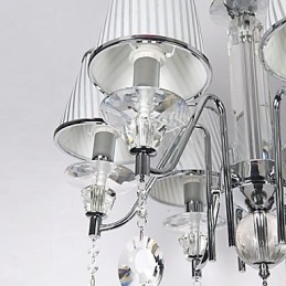 Lampadario moderno contemporaneo in cristallo elettroplaccato