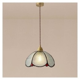 Lampada a sospensione minimalista in vetro a petalo Lampada a sospensione in vetro a testa singola