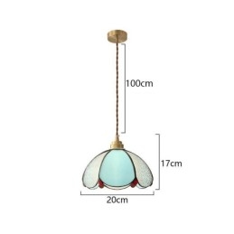 Lampada a sospensione minimalista in vetro a petalo Lampada a sospensione in vetro a testa singola