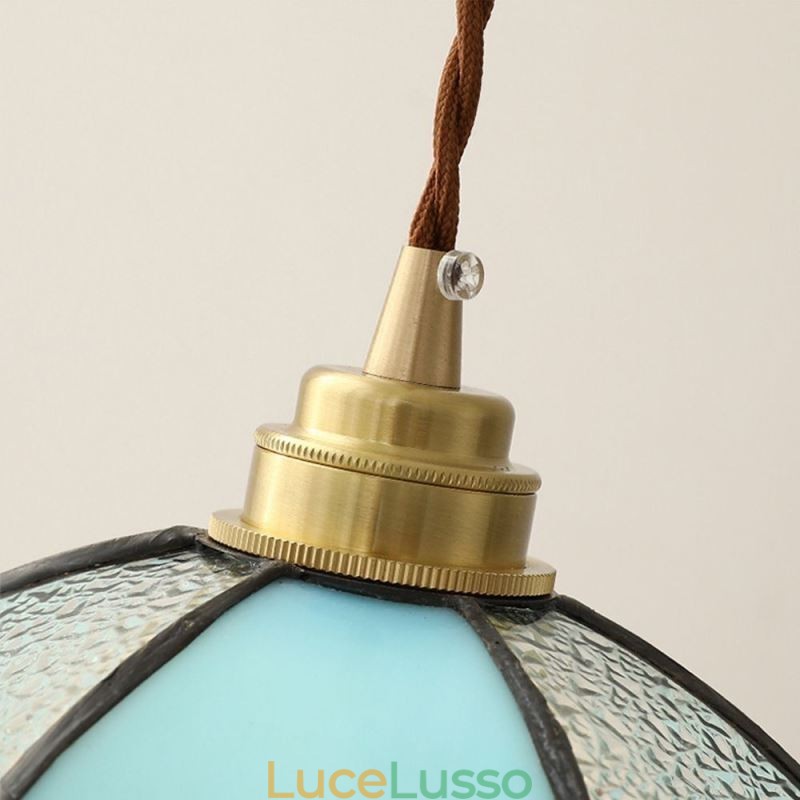 Lampada a sospensione minimalista in vetro a petalo Lampada a sospensione in vetro a testa singola