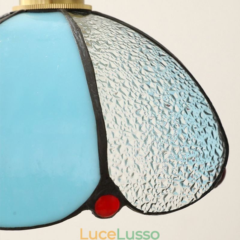 Lampada a sospensione minimalista in vetro a petalo Lampada a sospensione in vetro a testa singola