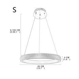 Lampada a sospensione ad anello, lampadario minimalista in acrilico
