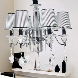 Lampadario moderno contemporaneo in cristallo elettroplaccato