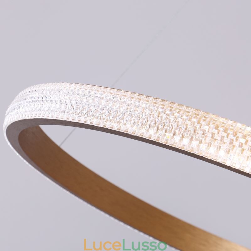Lampada a sospensione ad anello, lampadario minimalista in acrilico