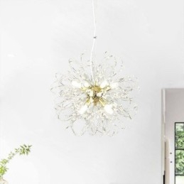 Lampadario elegante con ciondolo in cristallo di tarassaco