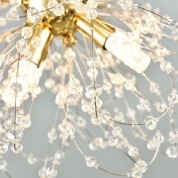 Lampadario elegante con ciondolo in cristallo di tarassaco
