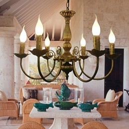 Lampadario in metallo elettroplaccato