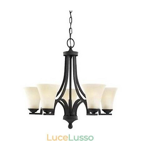 Lampadario dipinto in stile classico tradizionale