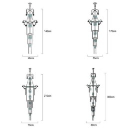 Elegante lampadario di cristallo a sospensione lunga