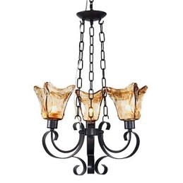 Lampadario in metallo dipinto in stile classico tradizionale