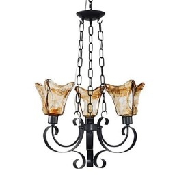 Lampadario in metallo dipinto in stile classico tradizionale