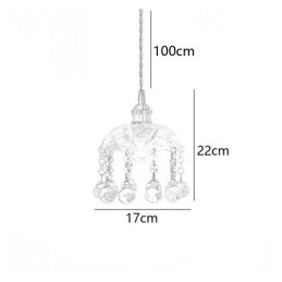 Moderna mini lampada a sospensione in vetro 1 luce decorativa lampadario
