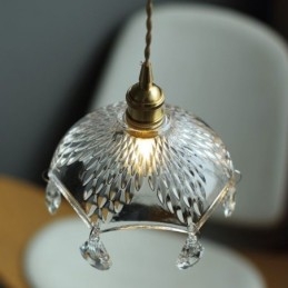 Lampada a sospensione moderna minimalista in vetro a luce singola