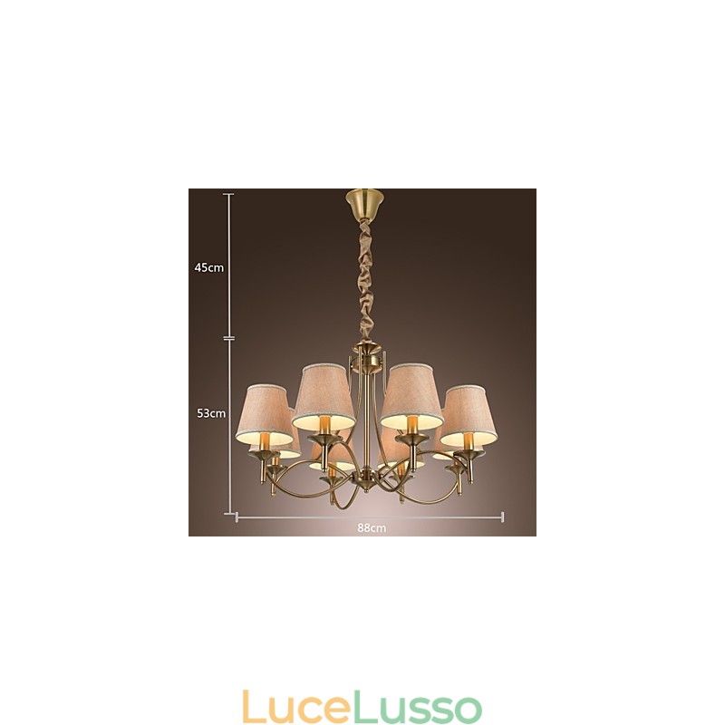 Moderno Contemporaneo Tradizionale Classico Rustico Lodge Country Island Vintage Lampadario in metallo ottone