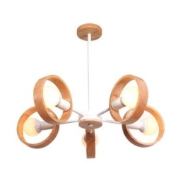 Lampada a sospensione in legno unica nordica
