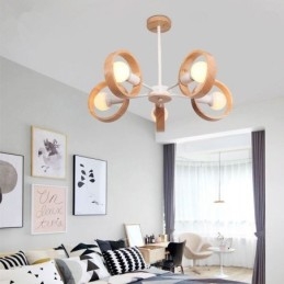 Lampada a sospensione in legno unica nordica