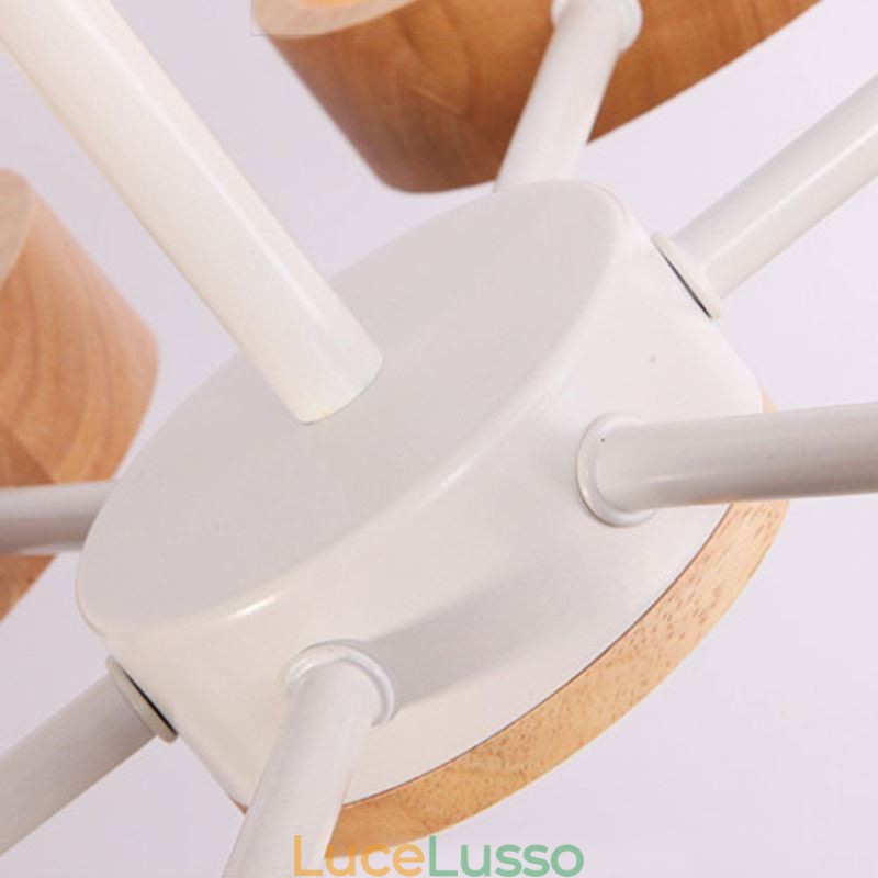 Lampada a sospensione in legno unica nordica