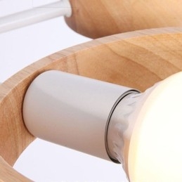 Lampada a sospensione in legno unica nordica