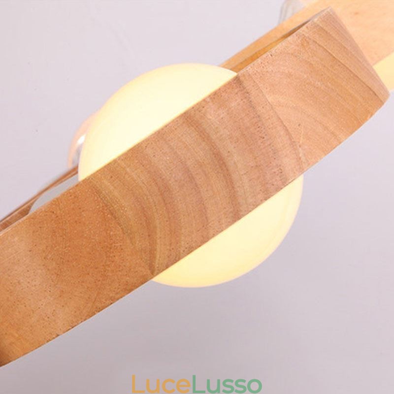 Lampada a sospensione in legno unica nordica