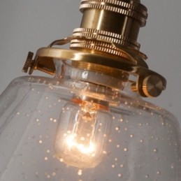 1 lampada a sospensione in vetro a forma di diamante, lampada a bolle in vetro