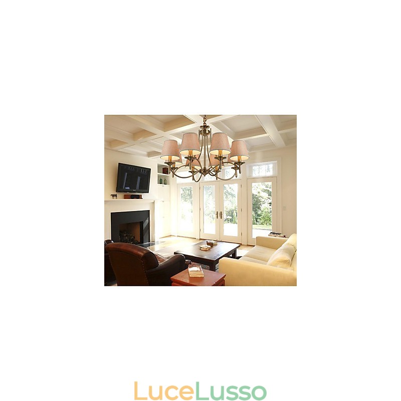 Moderno Contemporaneo Tradizionale Classico Rustico Lodge Country Island Vintage Lampadario in metallo ottone