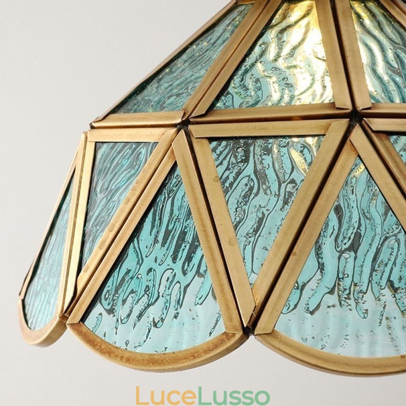 Lampada a sospensione in vetro retrò Lampada da soffitto in vetro in stile giapponese