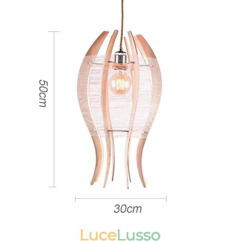 Lampada a sospensione fai da te a forma di pesce in legno nordico