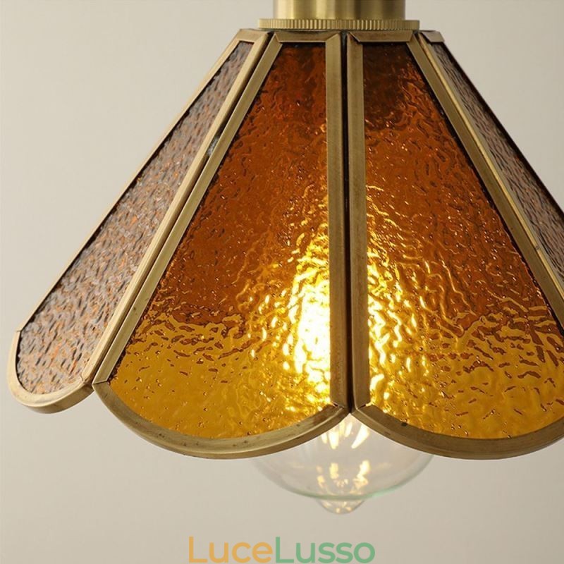 Mini lampada a sospensione in vetro, moderna lampada da soffitto in vetro semplice