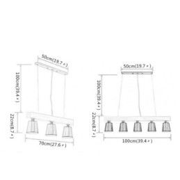 Lampadario in legno nordico, lampada a sospensione dritta unica, stile caffetteria