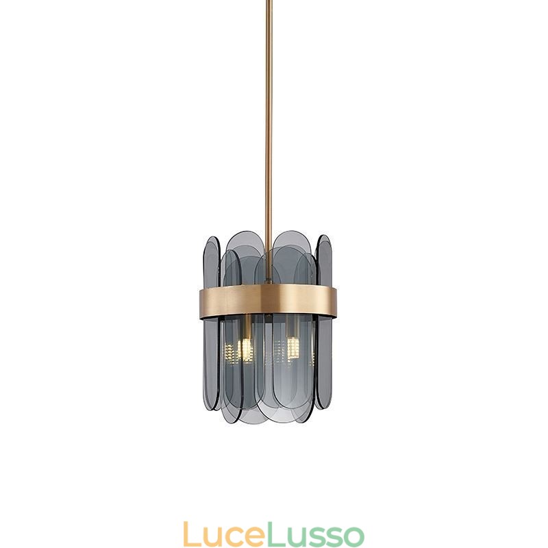 Moderna illuminazione a sospensione in vetro
