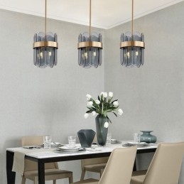Moderna illuminazione a sospensione in vetro