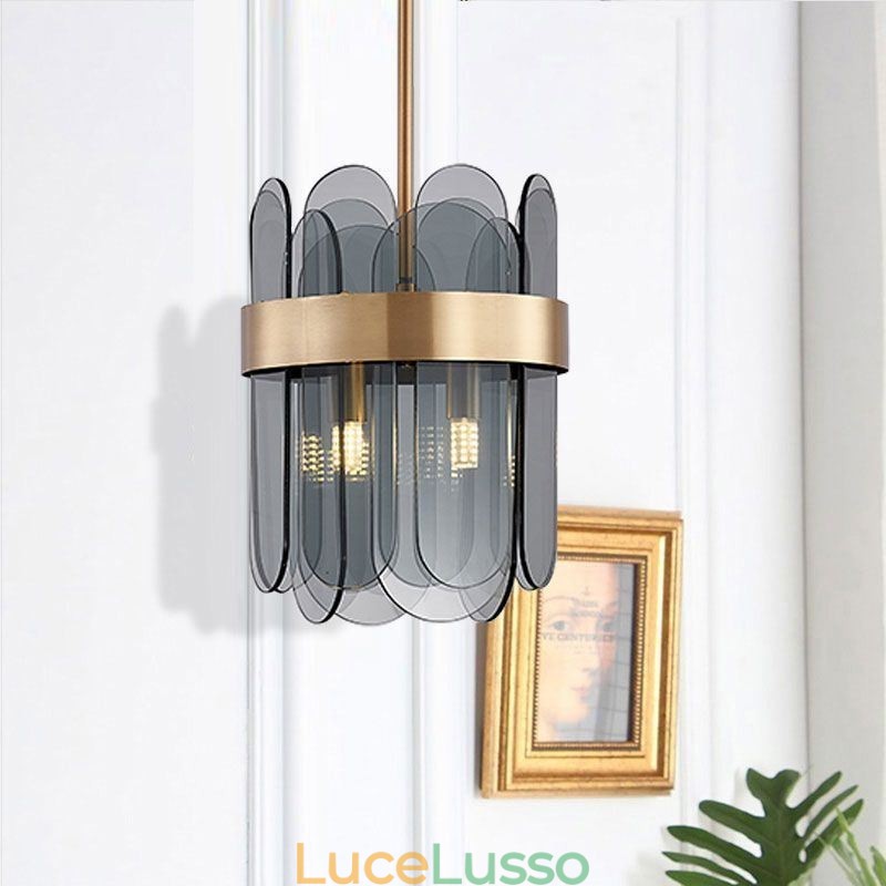 Moderna illuminazione a sospensione in vetro