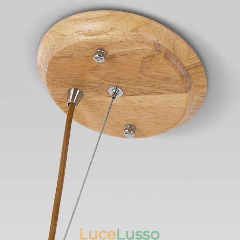 Lampada a sospensione in legno creativa nordica