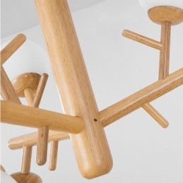 Lampada a sospensione in legno creativa nordica