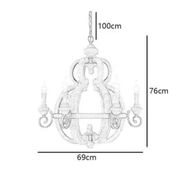 Lampada a sospensione in legno Lampada da soffitto retrò nordica
