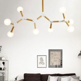 Lampada a sospensione Nordic Magic Bean Illuminazione creativa in legno