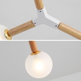 Lampada a sospensione Nordic Magic Bean Illuminazione creativa in legno