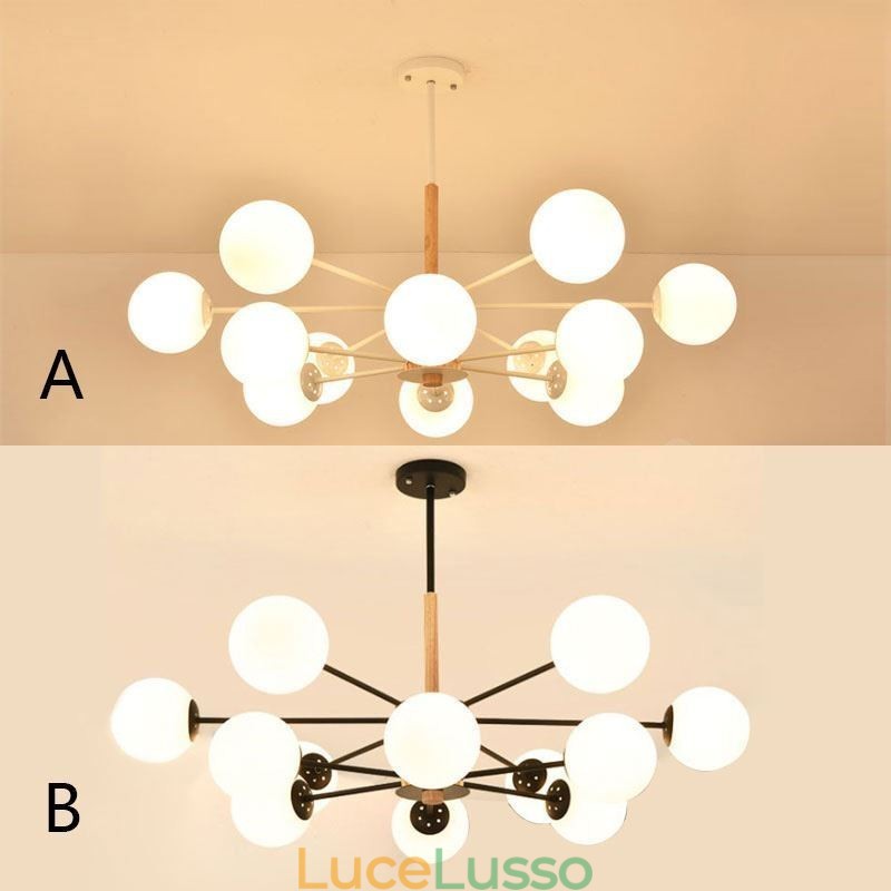 Lampada a sospensione Magic Bean Lampada creativa in legno nordico