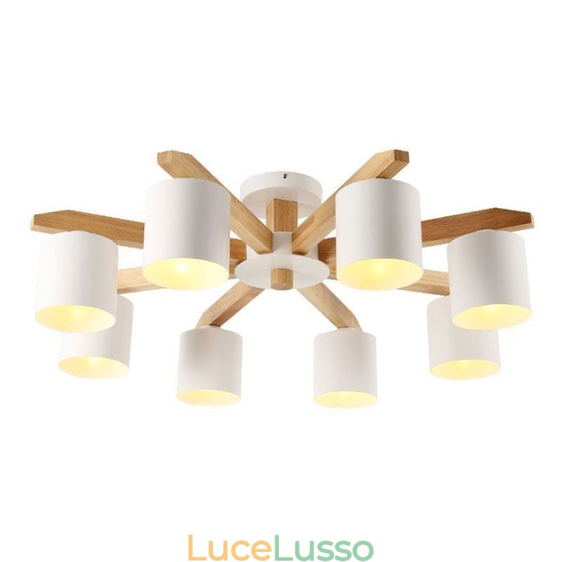 Lampada a sospensione Nordic Log Macaron Light Fitting