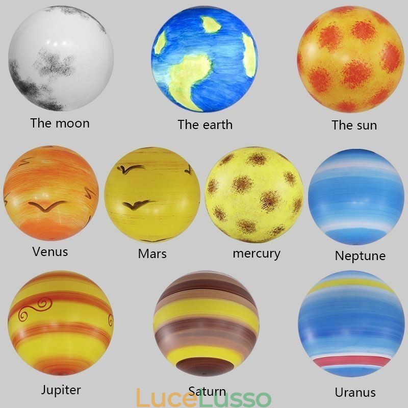 Lampada a sospensione Nordic Planet Design Lampadario unico con pianeti del sistema solare