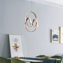 Lampada a sospensione moderna e minimalista, lampada a sospensione circolare unica, isola