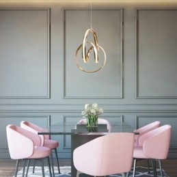 Lampada a sospensione moderna e minimalista, lampada a sospensione circolare unica, isola