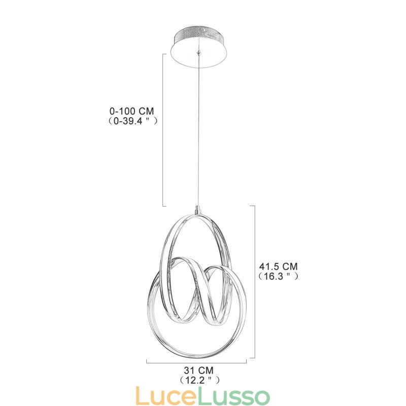 Lampada a sospensione moderna e minimalista, lampada a sospensione circolare unica, isola